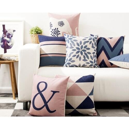 Decorative throw pillows case Nordic Style Geometric Polyester Cushion Cover For Sofa Home Decor Capa De Almofadas 45x45cm