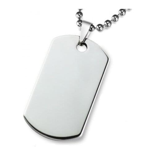 Cheap LARGE ID DOG TAG WITH CHAIN POLISHED STAINLESS STEEL ENGRAVED hot sales custom high polished steel dog tags