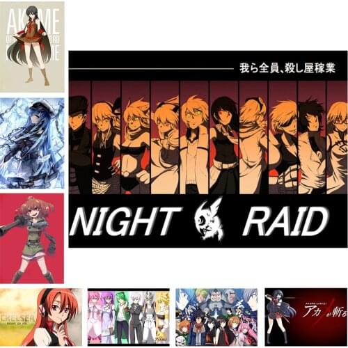 HD Prints Akame ga KILL Canvas Painting Modular Anime Character Poster Wall Art Home Decor Bedroom Background Pictures No Frame