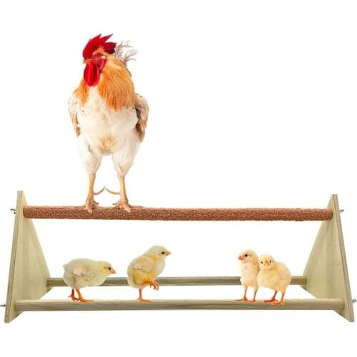 Toy For Chicken Ladder Desktop Stand Perch Birds Hanging Cage Wooden Playground Chickens Training Platform Pet Toy Bird Supplies