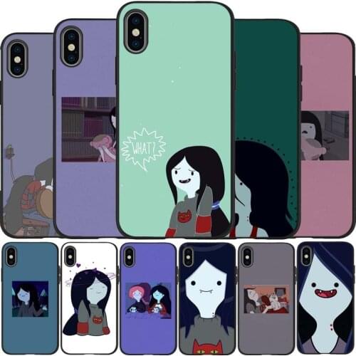 Adventure time marceline black Silicone Phone Case For iPhone 12 XR XS Max 5 5S SE 2020 6 6S 7 8 PLUS X 11Pro Max 11 Cover
