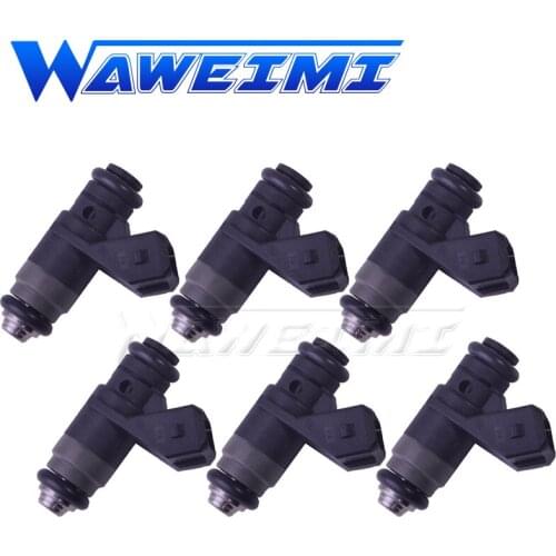WAWEIMI 6x Fuel Injector Valve OE H029611 H-029-611 For Renault Clio Megane Laguna Scenic Kangoo 1.2L 1.4L 1.6L 16v 06-17 ITGM60