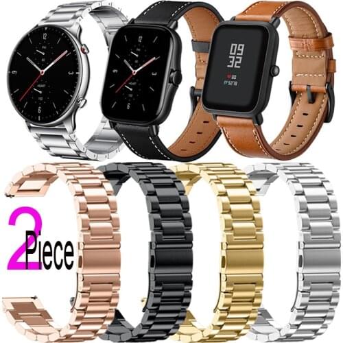 Stainless Steel Watchband For Xiaomi Amazfit GTS 2 Mini Bracelet Strap For Huami Amazfit Bip U Pro S GTR 2 47mm Stratos 3 Band
