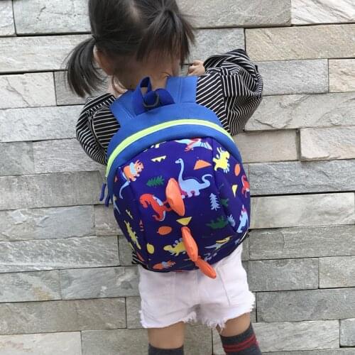 Lovely Dinosaur Backpacks Kids Toddler Anti-Lost Backpack with Safety Harness Leash Infantil Children School Bags