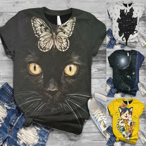 Fashion Womens Summer Printed Short Sleeve Crew-Neck T-Shirt Casual Tee Tops for women summer