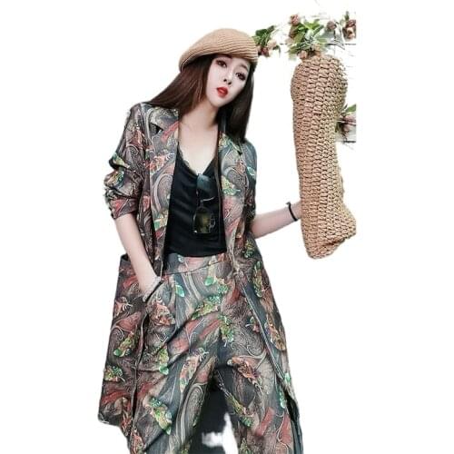 Fashion womens suit 2021 early spring new suit age reduction small suit trousers two-piece suit