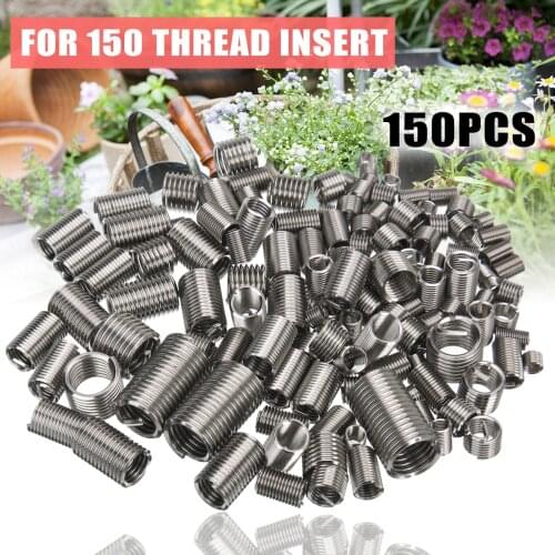150pcs Stainless Steel Thread Repair Insert Kit M3 M4 M5 M6 M8 Rivet Nut Kit Bushing Screw Sleeve