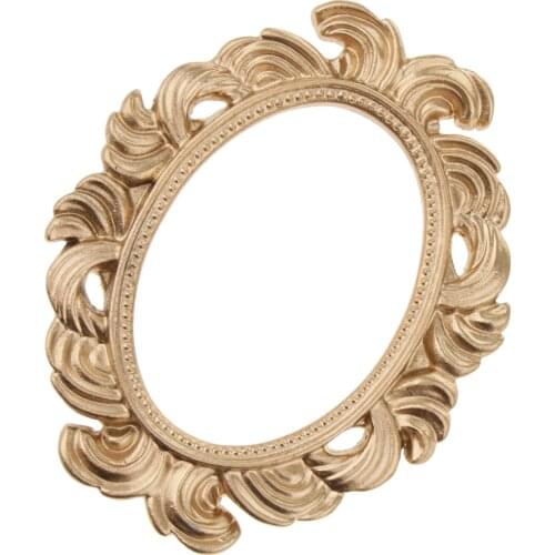 MagiDeal Novelty Baroque Oval Resin Table Wall Door Frame Wedding Photo Prop Supplies Home Decoration -Gold