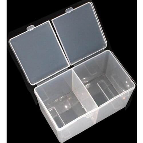 Microblading Double Grids Transparent Cotton Sheet Storage Makeup Pad Swab Box Tattoo Accessory