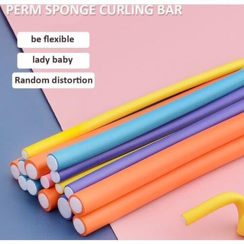 10pcs DIY Simple Flexible Hair Curling Rod Stick Fashion Hair Curler Tool Soft Foam Twist Stick Hairdressing Salon Accessories