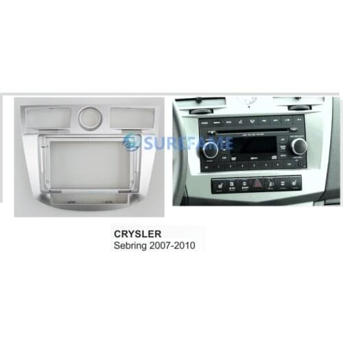 9 inch Car Fascia Radio Panel for CHRYSLER Sebring 2007-2010 Dash Kit Install Facia Console Bezel Plate 9inch Adapter Trim Cover