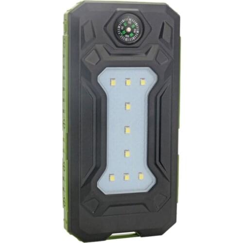 Portable 500000mah Dual-USB powerbank Waterproof Solar Power Bank for all Phone Universal Charger Batteries Not Included W3JB