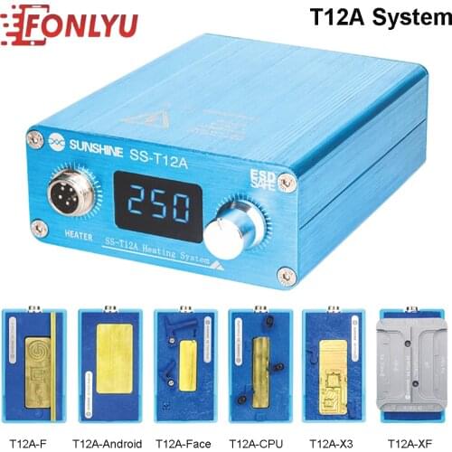 SS-T12A Motherboard CPU Desoldering Heating Station For iPhone 11 11Pro MAX XS Frame CPU IC Chip Disassembly Heating Repair Tool