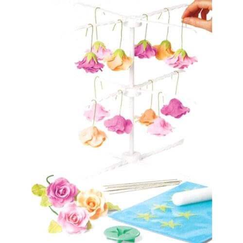 Drying Rack Flowers Cookie Cutter Plastic Biscuit Knife Baking Fruit Cake Kitchen Tools Mold Embossing Printing