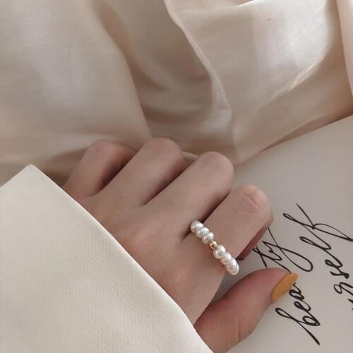 TR6 2021 new woman 925 sterling silver ring simple and fashionable pearl ring
