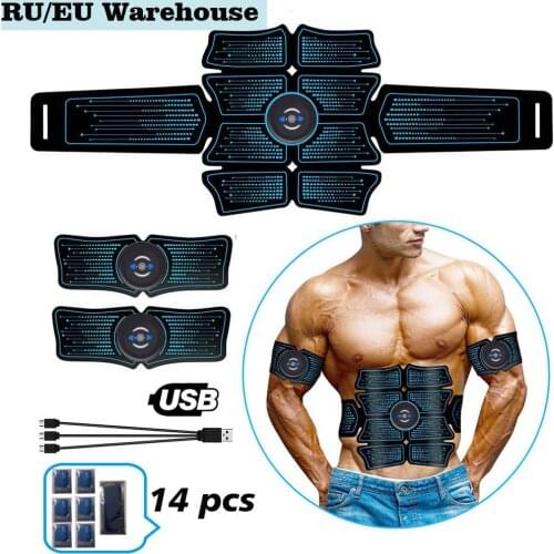 Abdominal Muscle Stimulator Waist Trainer Body Fitness Equipment Training Electro Muscle Stimulation Exercise Massager Home Gym