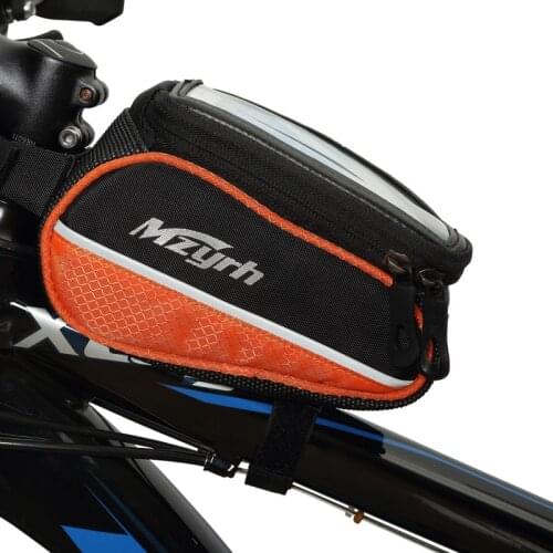 MZYRH Bicycle Bags 4"/4.8/5.5" Touch Screen Phone Case Bike Frame Bag Top Tube Front Cycling Saddle Bag Pannier Accessories
