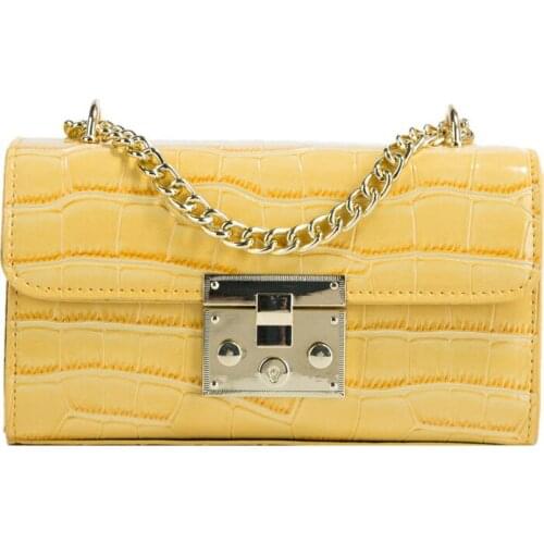 Women Luxury Bag Stone Grain Metal Small Square Bag Fashion Chain Shoulder Messenger Designer Bags Clutch Mobile Phone Bag