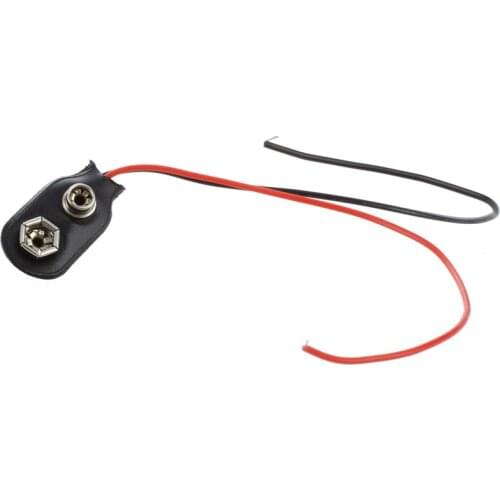 10pcs PP3 MN1604 9V 9 Battery Holder Clip Snap On Connector Cable Lead Black