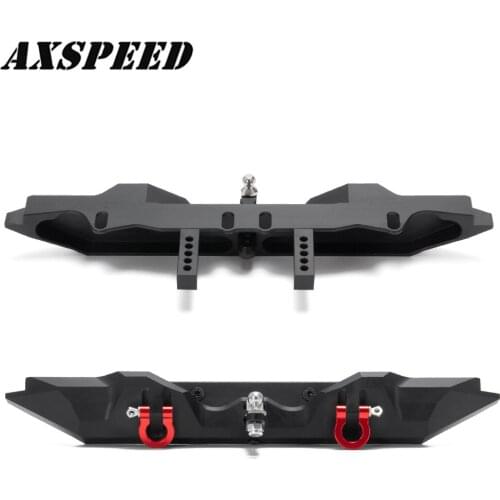 AXSPEED TRX4 Metal Rear Bumper with D-rings for 1/10 RC Crawler Car TRAXXAS TRX-4 Upgrade Parts