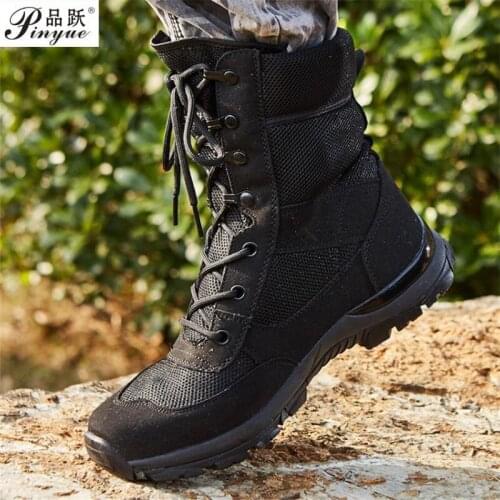New Autumn Winter Military Boots Outdoor Male Hiking Boots Men Special Force Desert Tactical Combat Ankle Boots Men Work Boots