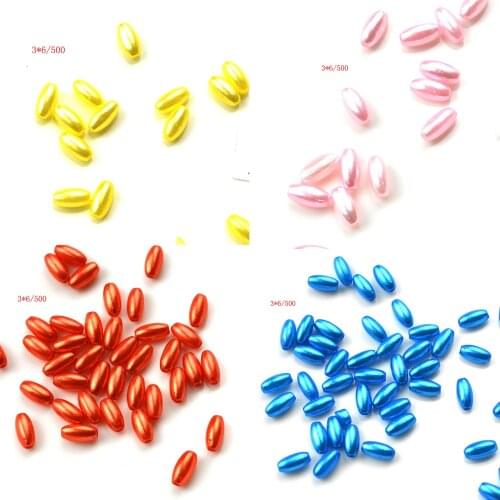 FLTMRH 4mmx8MM 100pcs With Hole ABS Imitation Pearl Bead Round Plastic Acrylic Spacer Bead for DIY Jewelry Making Findings