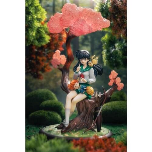 BOB GK Statue Anime Inuyasha 1/8 Higurashi Kagome Kirara Little Fox Statue Resin Action Figure Collection Model Toys Y2059