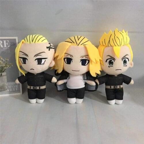 20CM 3 Styles Anime Tokyo Revengers Plush Doll Toy Manjiro Ken Takemichi Hinata Atsushi For Kids Gift