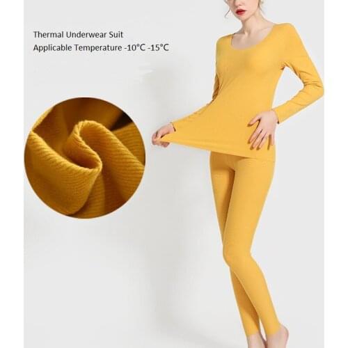 Thermal Underwear Sets Women Long Johns Winter Heating Fabric Clothes Warmth Super Soft Modal Underwears Plus size XXL