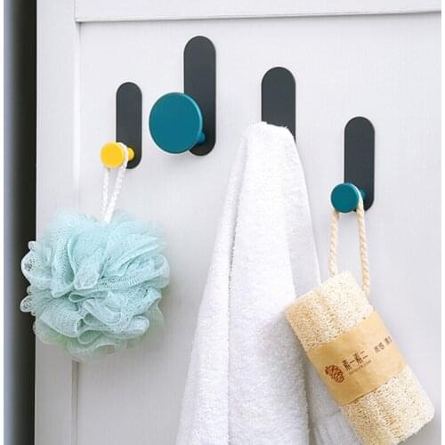 Zq Creative Hook Punch-Free Seamless Wall Hanging Kitchen Load-Bearing Coat Hook Clothes Rack Sticky Hook