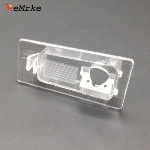 EEMRKE Car Rearview Reversing Camera Bracket License Plate Lights Housing Mount for Hyundai Avante Elantra AD 2016 2017 2018