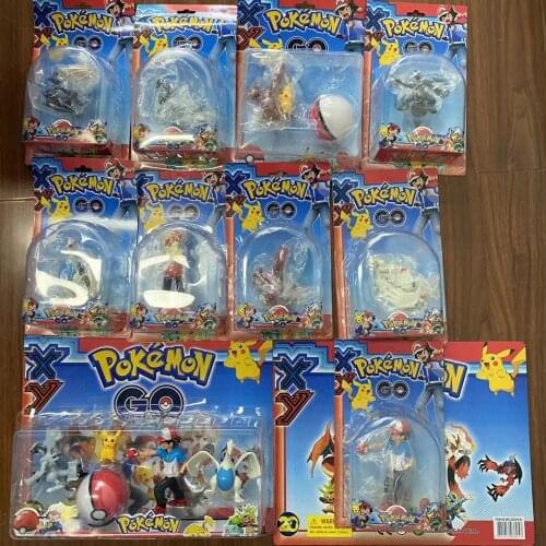 TOMY Pokemon Model MC Zekrom Ash Ketchum Pikachu Action Figure Collectible Toy Model Gifts Unpackaged KO Version