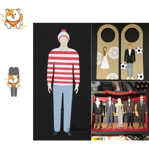 Mens Long Sleeve Suit Metal Cutting Dies Scrapbooking Stencil DIY Embossing Craft Die Cuts Card Making New Dies For 2019