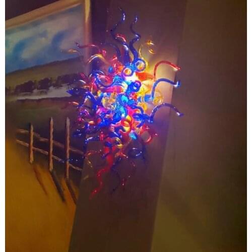 New Arrival Art Style Design Blown Glass Wall Lamps Mini and Cheap Colors Murano Glass Decorative Wall Sconce