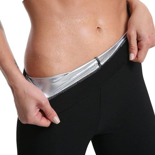 New Womens Silver Ion Coating Thermo Pants Sweat Sauna Suits Body Shapers Waist Trainer Slimming Shorts Girls Fitness Leggings