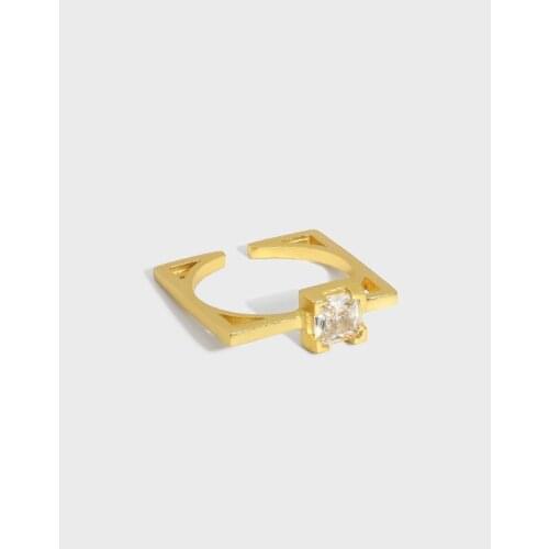 New 925 Sterling Silver Square Cubic Zirconia Rings For Women Jewelry 2021, Woman Wedding Ring Best Friends Engagement Gifts