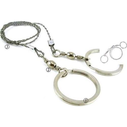 Field Survival Stainless Wire Saw High Strength Hand Chain Saw Cutter Outdoor Emergency Tools Fretsaw Camping Hunting Wire Saw