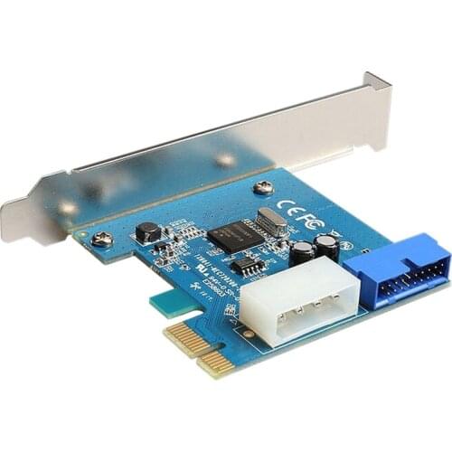 USB3.0 Expansion Card Front Large 4PIN+Small 20Pin Optical Drive/Floppy Drive Interface PICE to USB3.0 Adapter Card