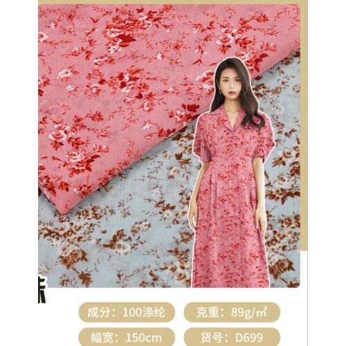 Pearl yarn Chiffon printed fabric printed dress fabric