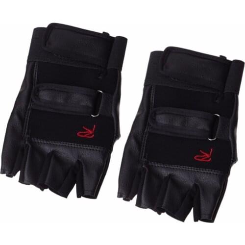 Fitness Sports PU Leather Gloves Pro Weight Lifting Gym Exercise Sport Fitness Gloves Adjustable Wrist Wrap Closure