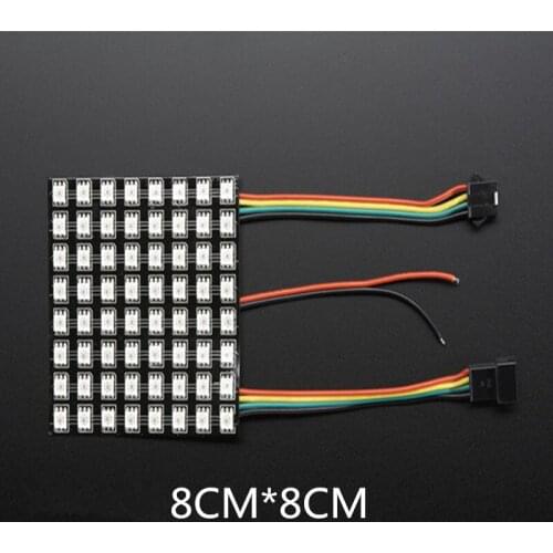 WS2812B 8*8 Pixel 64 Pixels WS2812B Digital Flexible LED Programmed Panel Screen Individually Addressable Color DC5V