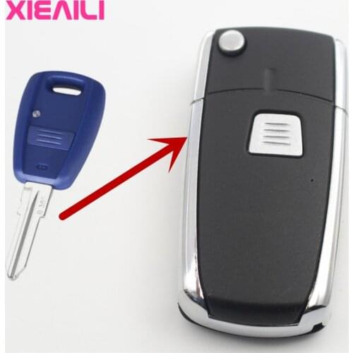 XIEAILI 10Pcs 3Button Flip Folding Remote Key Case Shell For Fiat Palio/Punto/Bravo/Doblo Key Fob Case S110