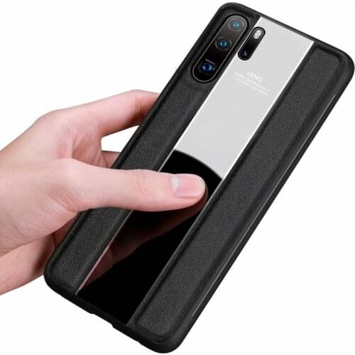 YXAYN for huawei p30 p30pro p30lite Business Fully fit sleek minimalist pure leather phone case