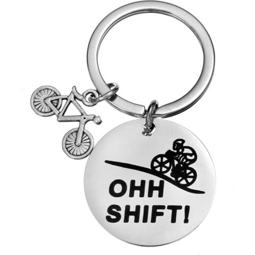 Cycling Gift Funny Cyclist Keychain Cool Triathlon Biking Rider Gift Bike Charm Keychain