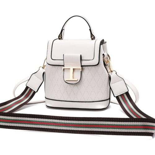 Lady Fashion Solid Small Backpacks Pu Leather 2021 Summer New Girls Student Book Travel Backpack Hand Bags