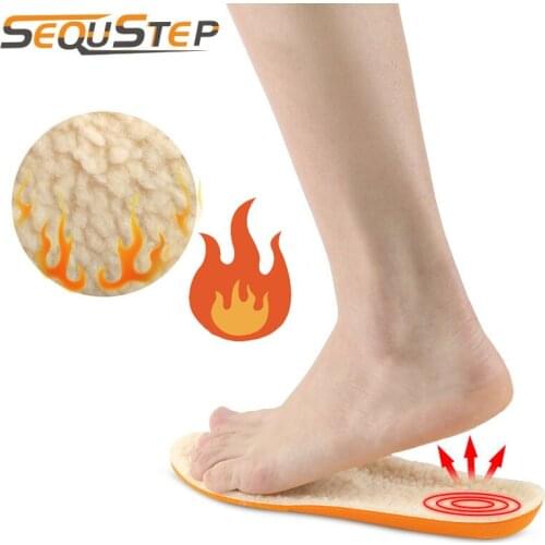 Winter Warm Shoes Pad Comfortable Artificial Wool Insoles Shock Absorption Winter Sports Insoles Massage Foot Pad For Child