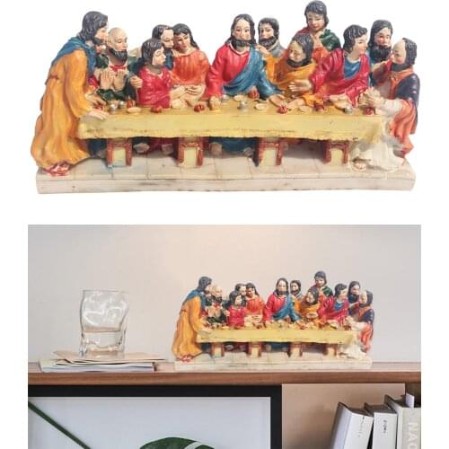 1pc Jesus Dinner Resin Scene Statue Ornaments Wedding Table Desk Decor