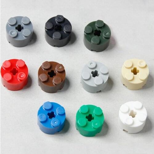 100Pcs DIY Building Blocks 2x2 Round Wall Figures Bricks Kids Building Block Toys City Blocks Toys For Children Christmas Gifts