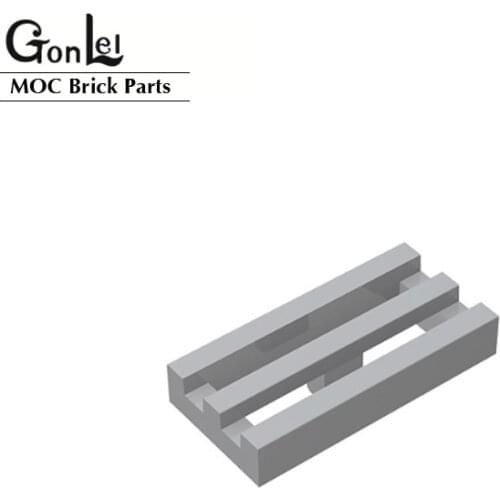 100Pcs/lot Tile Special 1x2 Grille with Bottom Groove Brick Parts 30244 2412b MOC Building Blocks Educational DIY Tech Parts Toy