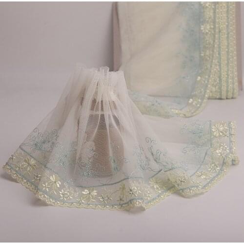 2Yards/Lot High Quality Lace Trim Embroidery Lace Fabric Mesh Lace Ribbon Tulle Guipure Cord Lace Sewing DIY Doll Cloth C129